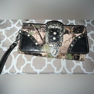 Camouflage and Black Women's Clutch